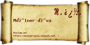 Mülner Éva névjegykártya