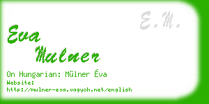 eva mulner business card
