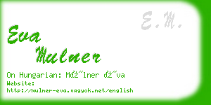 eva mulner business card